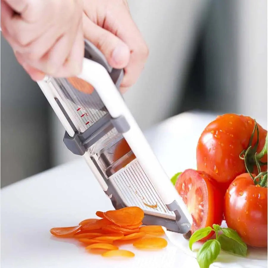 Multifunctional Vegetable Chopper - Adjustable Stainless Steel Slicer & Dicer for Fruits, Veggies & Onions