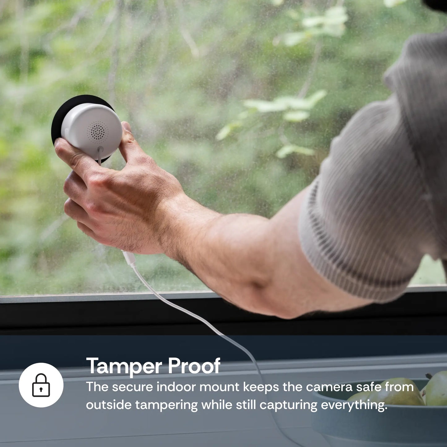 Luna Window Cam – 2K Dual-Band Wifi Indoor Window Security Camera, Glass-Mount No-Drill Install, Clear Outdoor View through Window, Color Night Vision, AI Motion Detection, Angle Mount Included, Easy Setup for Home & Apartment