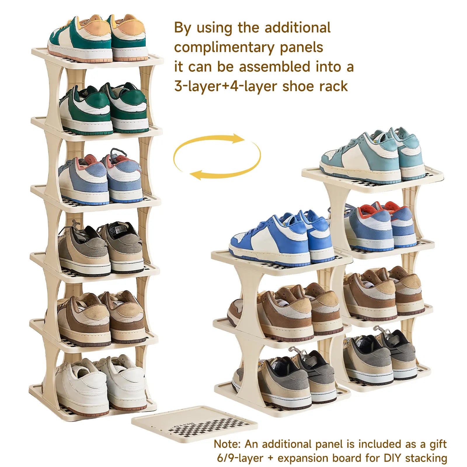 Vertical Shoe Storage Rack - Space-Saving Multi-Layer Organizer for Closet, Entryway & Home
