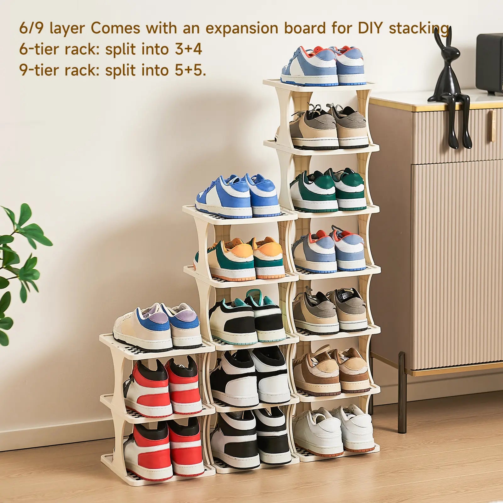 Vertical Shoe Storage Rack - Space-Saving Multi-Layer Organizer for Closet, Entryway & Home