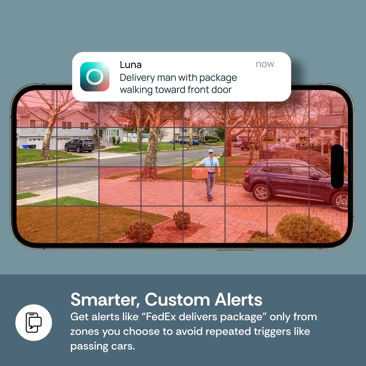 Luna Window Cam – 2K Dual-Band Wifi Indoor Window Security Camera, Glass-Mount No-Drill Install, Clear Outdoor View through Window, Color Night Vision, AI Motion Detection, Angle Mount Included, Easy Setup for Home & Apartment