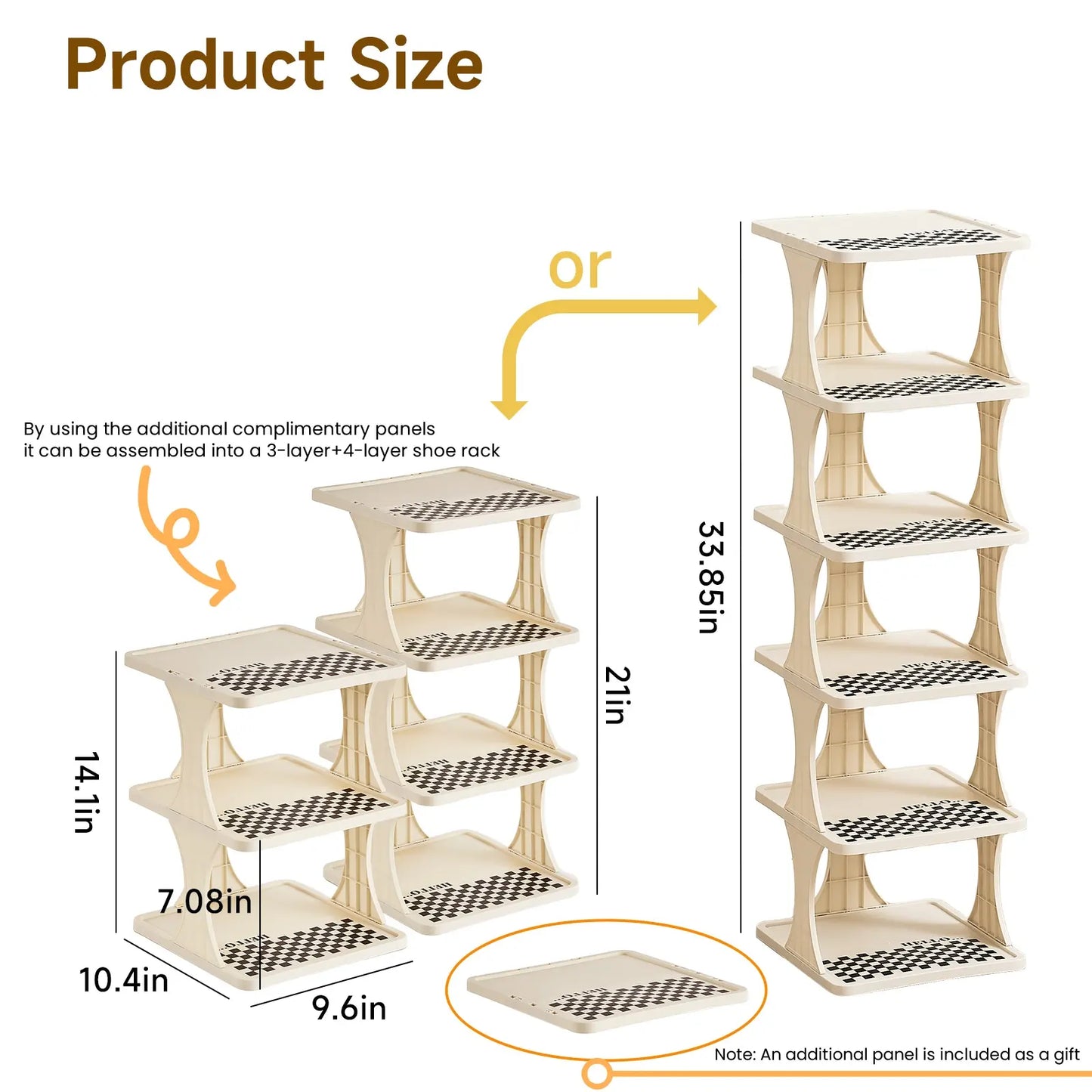 Vertical Shoe Storage Rack - Space-Saving Multi-Layer Organizer for Closet, Entryway & Home
