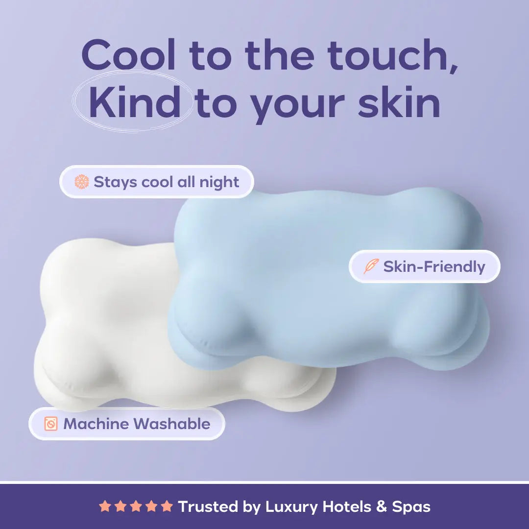 Cooling Pillowcase - Silky-Smooth, Stays Cool All Night, Skin & Hair Friendly (Machine Washable)