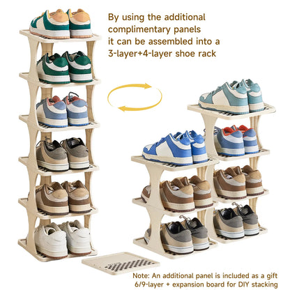 Vertical Shoe Storage Rack - Space-Saving Multi-Layer Organizer for Closet, Entryway & Home