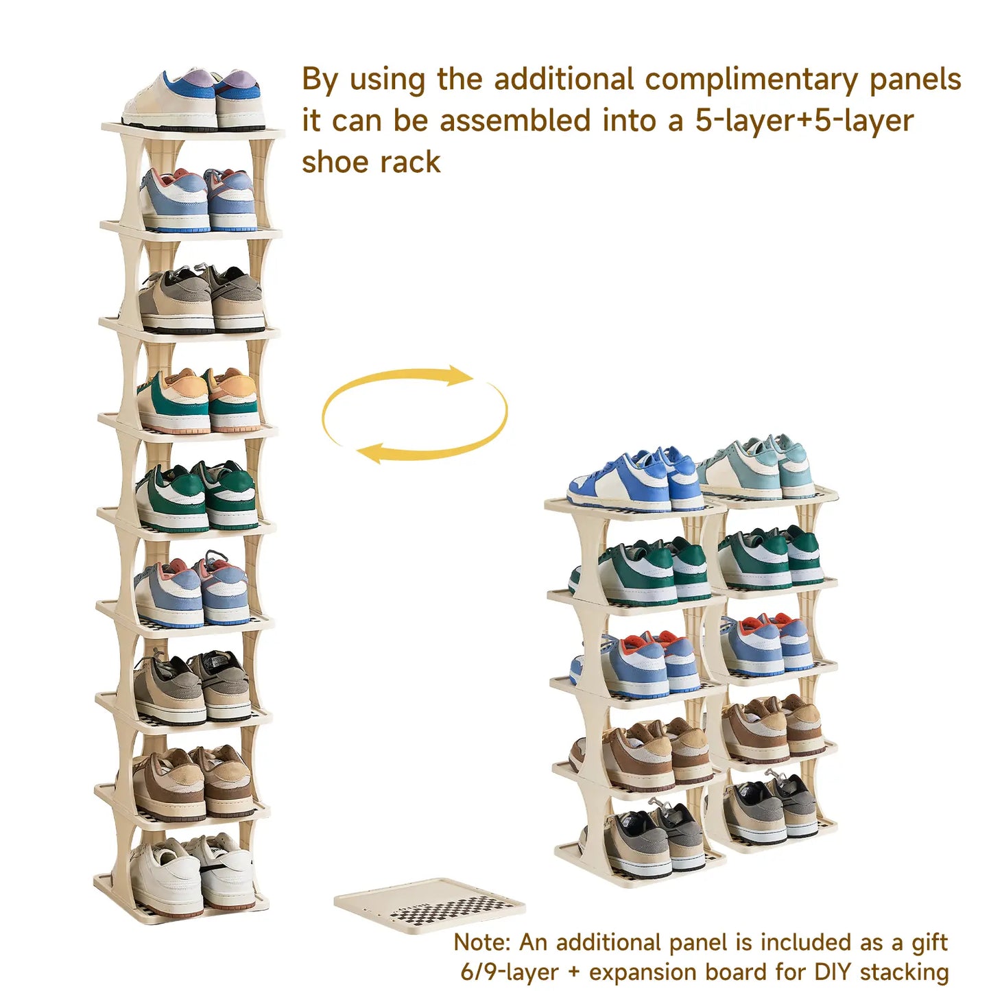 Vertical Shoe Storage Rack - Space-Saving Multi-Layer Organizer for Closet, Entryway & Home