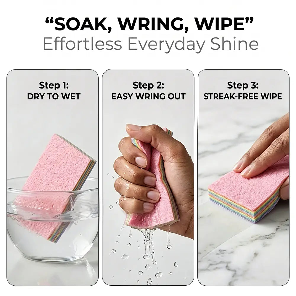 Reusable Rainbow Cleaning Cloths (12-Layer Peelable) - Streak-Free Microfiber Wipes for Kitchen, Glass & Home
