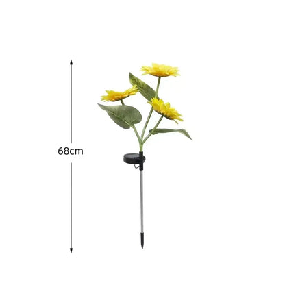 Solar Sunflower Garden Lights (Waterproof) - Outdoor LED Stake Lights for Yard, Patio & Pathway