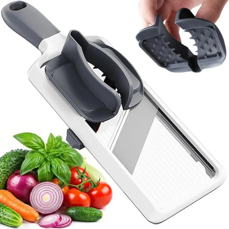Multifunctional Vegetable Chopper - Adjustable Stainless Steel Slicer & Dicer for Fruits, Veggies & Onions