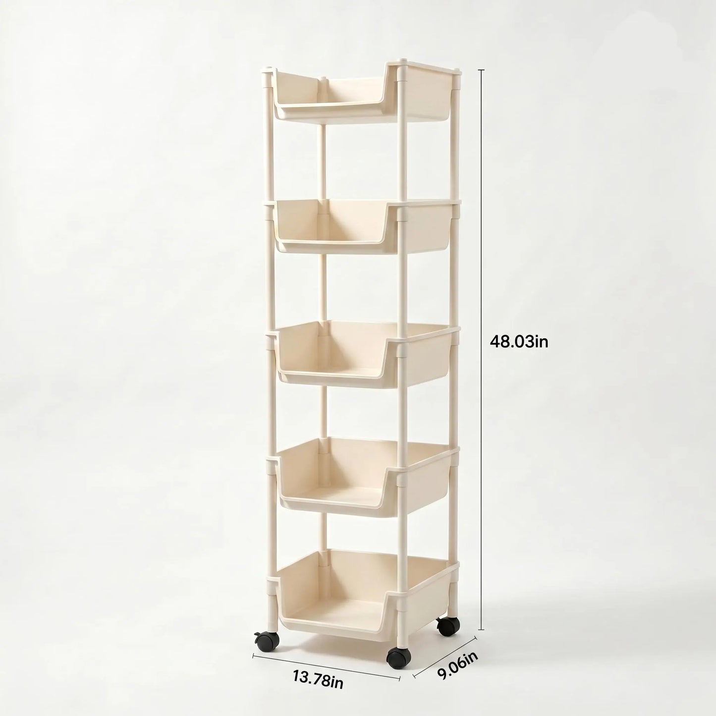 Rolling Storage Cart with Wheels - Multi-Layer Organizer for Kitchen, Bathroom & Bedroom