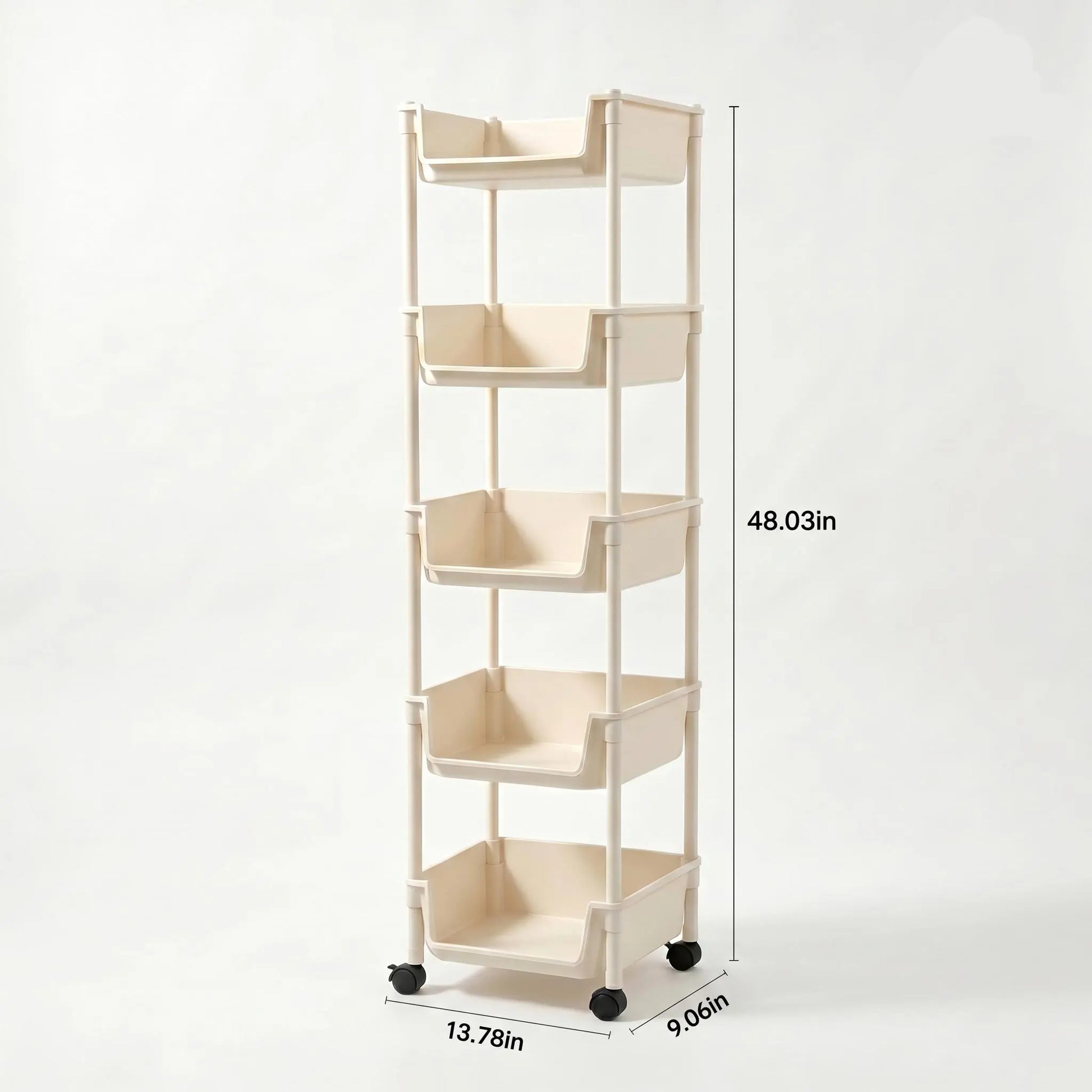 Rolling Storage Cart with Wheels - Multi-Layer Organizer for Kitchen, Bathroom & Bedroom