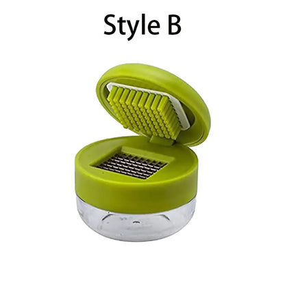Manual Garlic Twister & Mincer - Compact Hand Press Crusher for Garlic, Ginger, Onion & Herbs