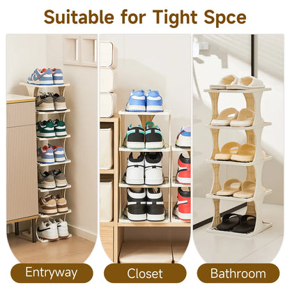 Vertical Shoe Storage Rack - Space-Saving Multi-Layer Organizer for Closet, Entryway & Home