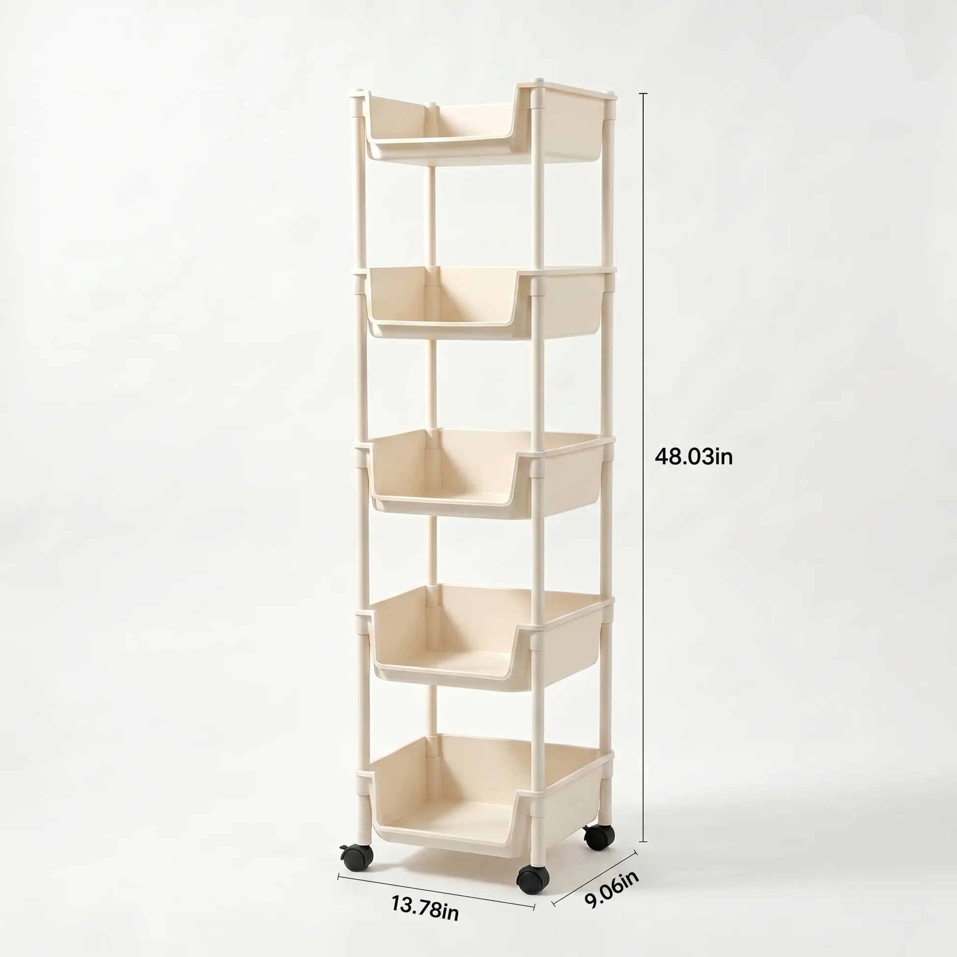 Rolling Storage Cart with Wheels - Multi-Layer Organizer for Kitchen, Bathroom & Bedroom