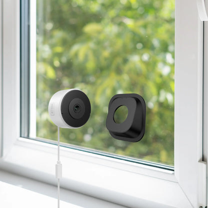 Luna Window Cam – 2K Dual-Band Wifi Indoor Window Security Camera, Glass-Mount No-Drill Install, Clear Outdoor View through Window, Color Night Vision, AI Motion Detection, Angle Mount Included, Easy Setup for Home & Apartment