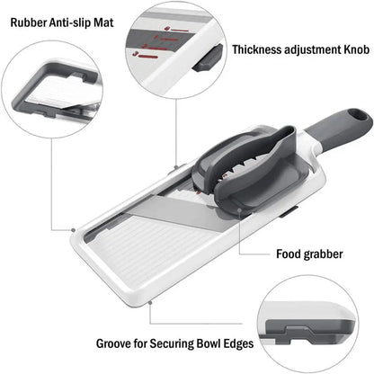 Multifunctional Vegetable Chopper - Adjustable Stainless Steel Slicer & Dicer for Fruits, Veggies & Onions